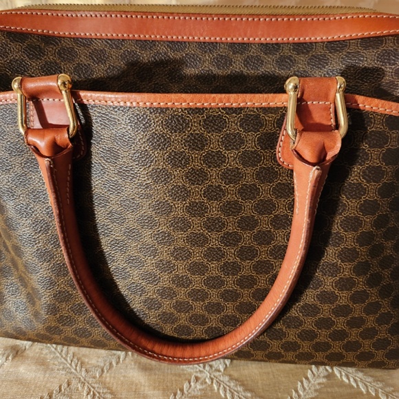 Authentic Celine Handbag Canvas PVC Brown Macadam - Picture 3 of 5